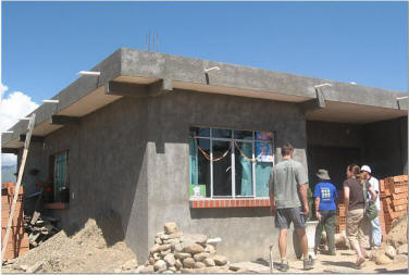 Photo of volunteers on a Habitat work site