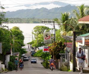 Team members walked down the main street every day to go to the work site