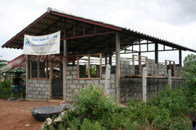 Partially built Habitat house